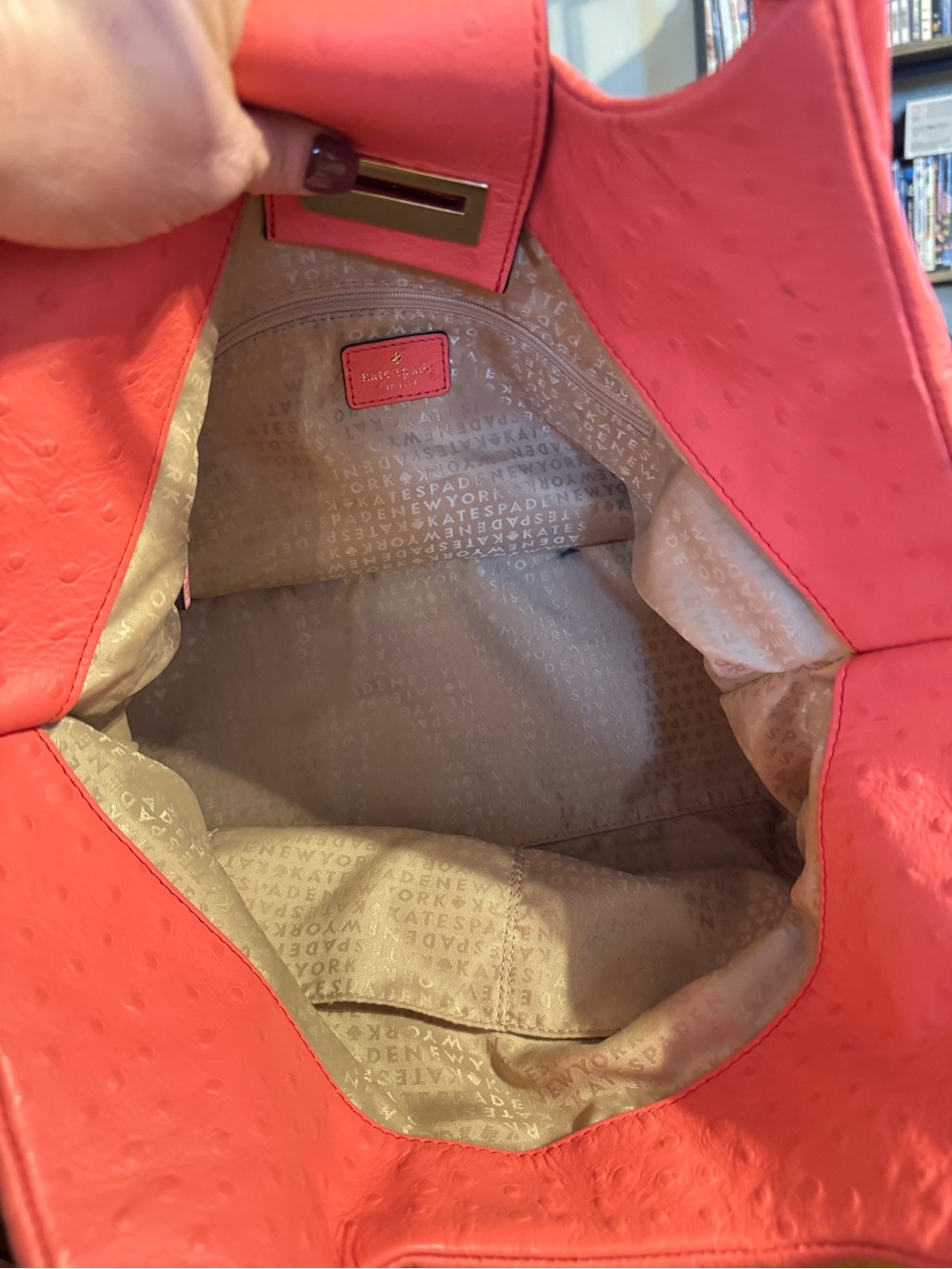 kate spade Coral-Pink Leather Shoulder Bag - Picture 13 of 13